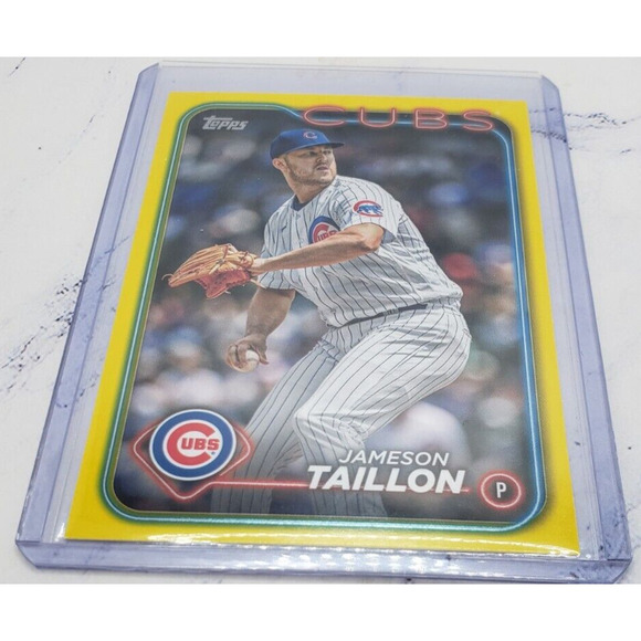 Jameson Taillon 2024 Topps Series 1 Yellow Chicago Cubs #182 - Picture 3 of 4